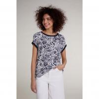 Image of TROPICAL FRONT STRIPE BACK T-SHIRT by OUI
