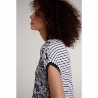 Image of TROPICAL FRONT STRIPE BACK T-SHIRT by OUI