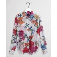 Image of Humming Floral Print Cotton Silk Shirt by GANT