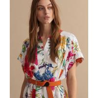 Image of Humming Floral Print Popover Dress by GANT