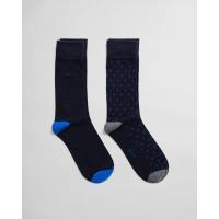 Image of 2-Pack Dot & Solid Socks by GANT