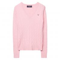 Image of Cable V-Neck Sweater by GANT