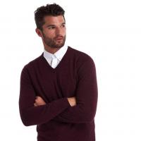 Image of Barbour Lambswool Essential V-Neck Sweater by BARBOUR
