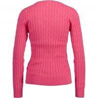 Image of Stretch Cotton Cable V-Neck Jumper by GANT