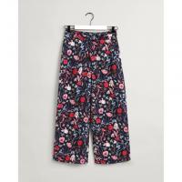 Image of Wild Floral Print Belt Cropped Pants by GANT