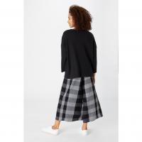 Image of Grid Plaid Culottes in BLACK/WHITE from SAHARA